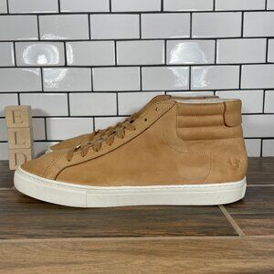 True Religion Hex V1 Mens Size 14 Shoes Tan Nappa Leather High Top Sneakers